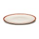 Assiettes porcelaine Serax Dé Ann Demeulemeester 24cm Blanc/Rouge V2