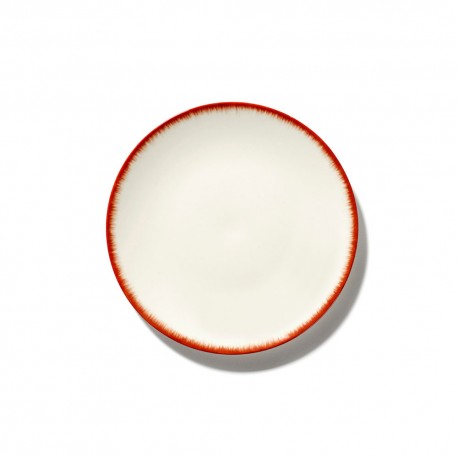 Assiettes porcelaine Serax Dé Ann Demeulemeester 17.5cm Blanc/Rouge V2