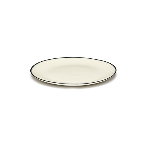 Assiettes porcelaine Serax Dé Ann Demeulemeester 17.5cm Blanc/Noir V1