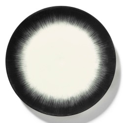 Assiettes porcelaine Serax Dé Ann Demeulemeester 28cm Blanc/Noir V5