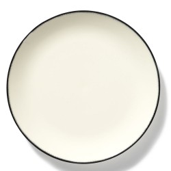 Assiettes porcelaine Serax Dé Ann Demeulemeester 28cm Blanc/Noir V1