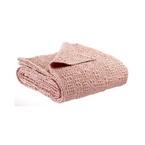 Jeté de lit coton stonewashed Tana Aubépine, Vivaraise