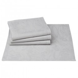 Serviettes de table Tivoli Perle pur lin, Le Jacquard Français 