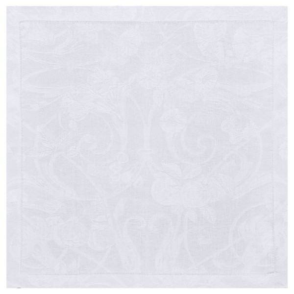 Serviettes de table pur lin Tivoli Blanc, Le Jacquard Français