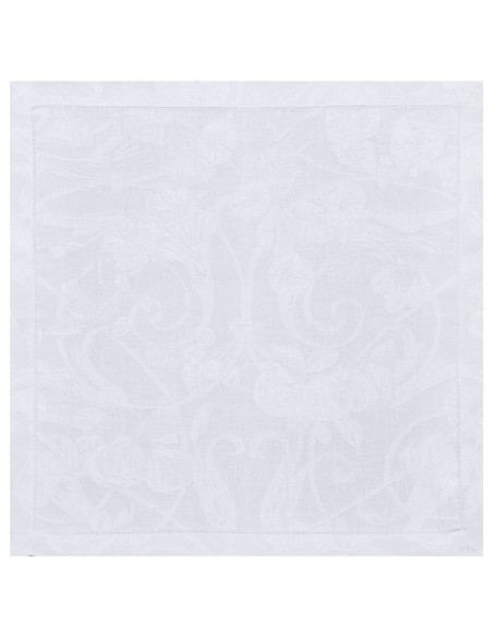 Serviettes de table pur lin Tivoli Blanc, Le Jacquard Français