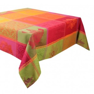 Tissu nappes au metre Mille Tutti Frutti Sangria, laize en 185cm, Garnier-Thiébaut 2