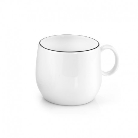 Tasse café en porcelaine blanche filet or 12cl - RITZO - Bruno Evrard