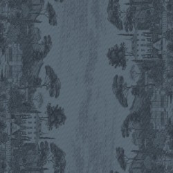 Tissu nappe au metre Palazzina Crépuscule en 180cm, Garnier-Thiébaut