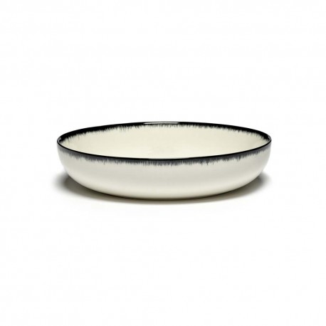Assiettes porcelaine hautes Serax Dé Ann Demeulemeester 18.5cm Blanc/Noir VA