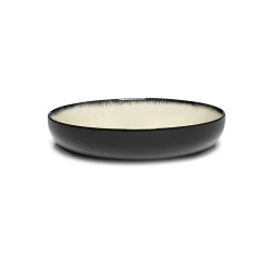 Serax Dé Ann Demeulemeester - Coffret de 2 Assiettes hautes en porcelaine 18.5cm Blanc/Noir VD
