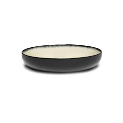 Assiettes porcelaine hautes Serax Dé Ann Demeulemeester 18.5cm Blanc/Noir VD