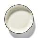 Assiettes porcelaine hautes Serax Dé Ann Demeulemeester 24cm Blanc/Noir VA