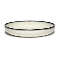 Assiettes porcelaine hautes Serax Dé Ann Demeulemeester 24cm Blanc/Noir VA