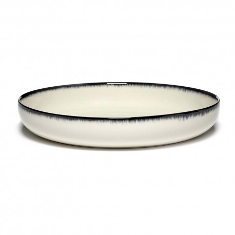 Assiettes porcelaine hautes Serax Dé Ann Demeulemeester 24cm Blanc/Noir VA