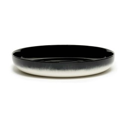 Serax Dé Ann Demeulemeester - Coffret de 2 Assiettes hautes en porcelaine 24cm Blanc/Noir VB