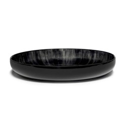 Assiettes porcelaine hautes Serax Dé Ann Demeulemeester 24cm Blanc/Noir VC