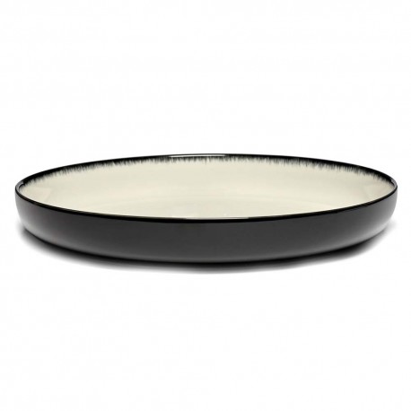 Plat de service en porcelaine Serax Dé Ann Demeulemeester 27cm Blanc/Noir VD