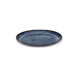 Assiette plate céramique 23.5cm Pure Bleu indigo, Pascale Naessens