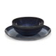 Assiette 23.5cm et Bol 16cm Pure Bleu indigo, Pascale Naessens 