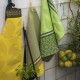 Tablier de cuisine Sous les Citronniers Jaune, Le Jacquard Français