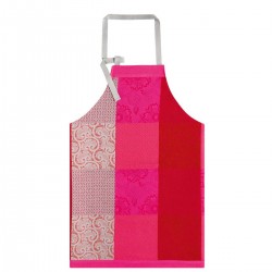 Tablier de cuisine Fleurs de Kyoto Cerise, Le Jacquard Français