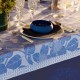 Nappe anti tache coton Bio Hortensias Bleu, Garnier-Thiébaut