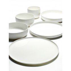 Assiette plate basse 24cm porcelaine blanche Base, Serax by Piet Boon