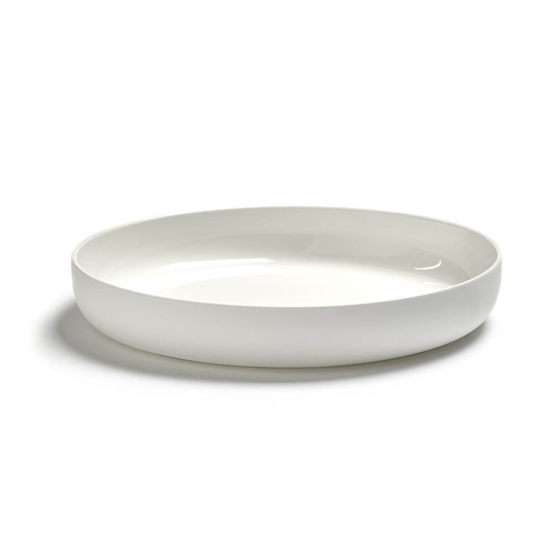 service de table moderne, plat rond creux, porcelaine, blanc - Serax