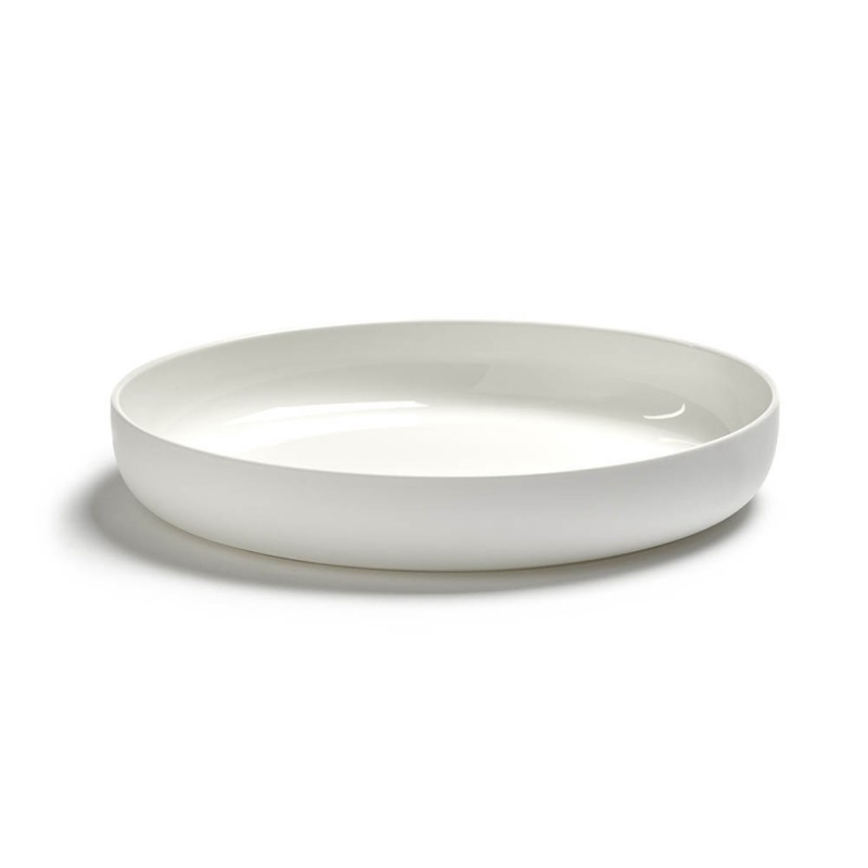 Location assiette creuse 25cm à grandes ailes en porcelaine blanche