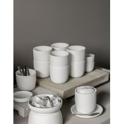 Service à café et espresso porcelaine blanche Base, Serax by Piet Boon