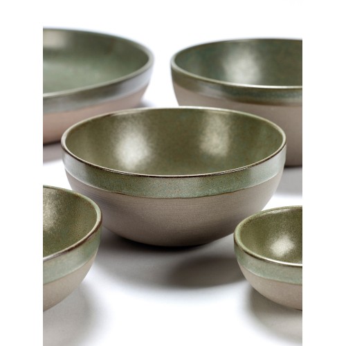 Bols grès émaillé Surface Camo Green, Serax par Sergio Herman