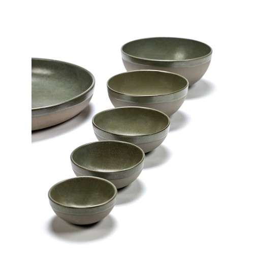 Bols et saladiers  grès émaillé Surface Camo Green, Serax par Sergio Herman