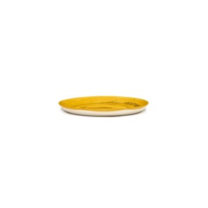Serax Feast Ottolenghi - Assiettes dessert grès 22.5cm Tourbillon de points Jaune/Noir 2