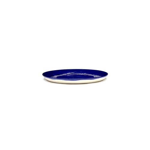 Serax Feast Ottolenghi - Assiettes dessert grès 22.5cm Tourbillon Lapis Lazuli/Blanc