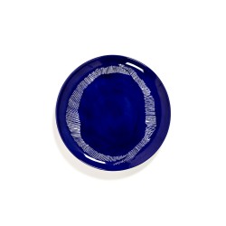 Feast Ottolenghi - Assiette plate grès 26.5cm Tourbillon Lapis Lazulis/Blanc, Serax