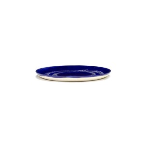 Serax Feast Ottolenghi - Assiettes plates grès 26.5cm Tourbillon de points Lapis Lazuli/Blanc 2