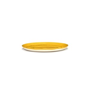 Feast Ottolenghi - Assiette plate grès 26.5cm Tourbillon de points Jaune/Noir 2