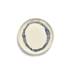 Feast Ottolenghi - Assiette plate grès 26.5cm Tourbillon Blanc/Bleu, Serax