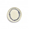 Serax Feast Ottolenghi - Assiette plate grès 26.5cm Tourbillon Blanc/Bleu