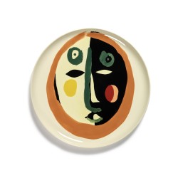 Serax - Plat rond grès 35cm Visage/Blanc Feast Ottolenghi