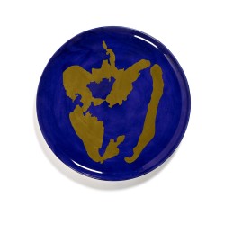 Plat rond grès 35cm Poivron Lapis Lazuli/Or Feast Ottolenghi, Serax