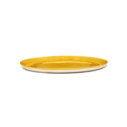 Serax - Plat rond grès 35cm Tourbillon Jaune/Rouge Feast Ottolenghi