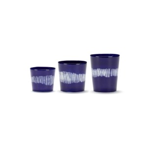 Serax - Gobelet à expresso 15cl en grès Tourbillon Lapis Lazuli/Blanc Feast Ottolenghi 2