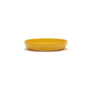 Serax Feast Ottolenghi - Assiette pasta grès 22cm Tourbillon de points Jaune/Noir 2