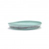 Feast Ottolenghi - Plat rond creux grès 36cm Tourbillon Azur/Rouge