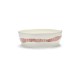 Feast Ottolenghi - Saladier grès 28.5cm Tourbillon Blanc/Rouge