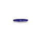 Feast Ottolenghi - Assiette dessert grès 19cm Tourbillon de points Lapis Lazuli/Blanc
