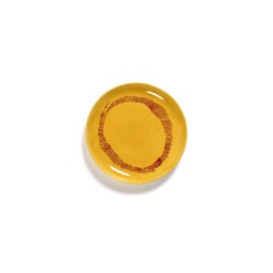 Feast Ottolenghi - Assiette dessert grès 19cm Tourbillon Jaune/Rouge