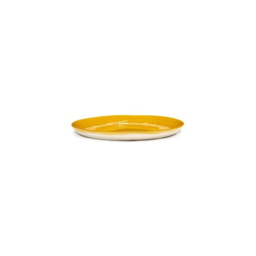 Feast Ottolenghi - Assiettes dessert grès 22.5cm Tourbillon Lapis Jaune/Blanc, Serax