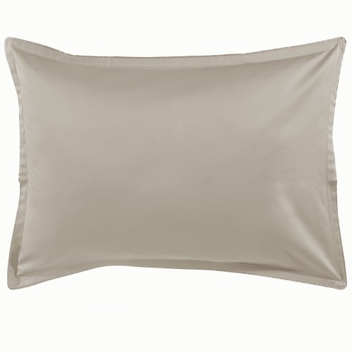 Taie rectangulaire satin de coton Bio Teophile Gazelle 	